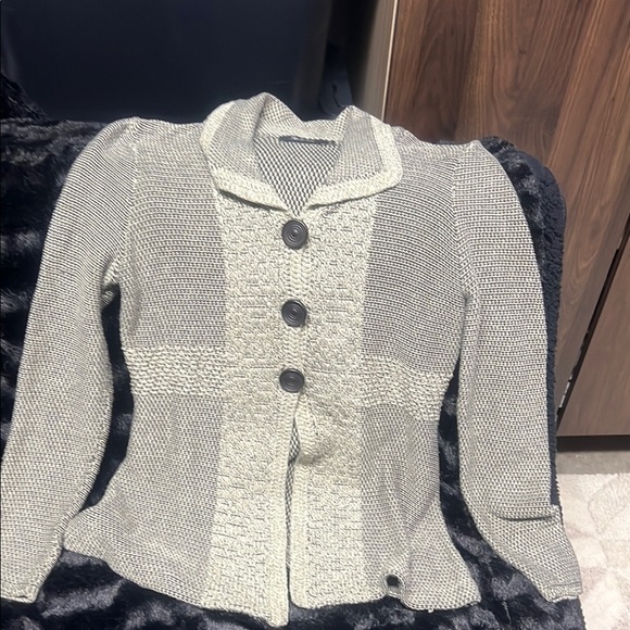NIC+ZOE Dresses & Skirts - Gray Button-Up Knit Cardigan